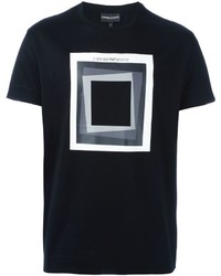 T-shirt imprimé noir Emporio Armani