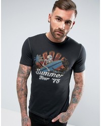 T-shirt imprimé noir Jack and Jones