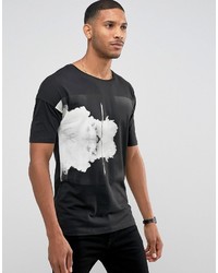 T-shirt imprimé noir Jack and Jones