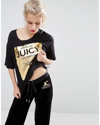 T-shirt imprimé noir Juicy Couture