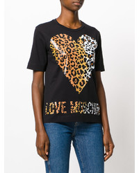 T-shirt imprimé noir Love Moschino