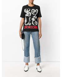 T-shirt imprimé noir Love Moschino