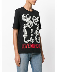 T-shirt imprimé noir Love Moschino