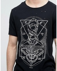 T-shirt imprimé noir Asos