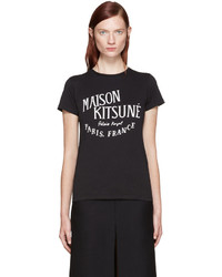 T-shirt imprimé noir MAISON KITSUNE