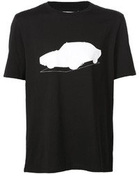 T-shirt imprimé noir Maison Margiela