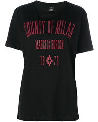 T-shirt imprimé noir Marcelo Burlon County of Milan