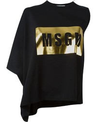 T-shirt imprimé noir MSGM