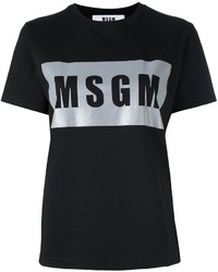 T-shirt imprimé noir MSGM