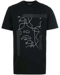 T-shirt imprimé noir Neil Barrett