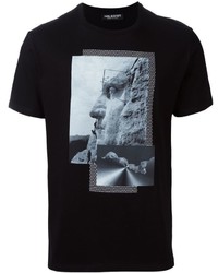 T-shirt imprimé noir Neil Barrett
