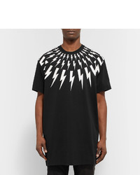 T-shirt imprimé noir Neil Barrett