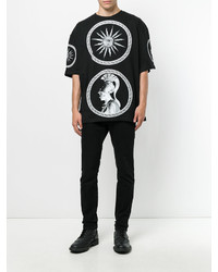 T-shirt imprimé noir Fausto Puglisi