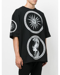 T-shirt imprimé noir Fausto Puglisi