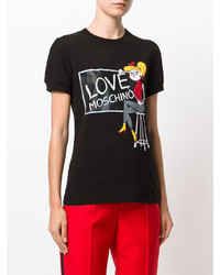 T-shirt imprimé noir Love Moschino