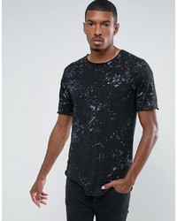 T-shirt imprimé noir Pull&Bear