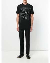 T-shirt imprimé noir Neil Barrett