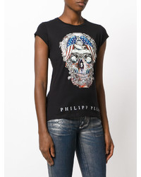 T-shirt imprimé noir Philipp Plein