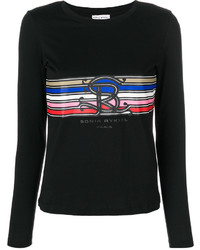 T-shirt imprimé noir Sonia Rykiel