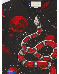 T-shirt imprimé noir Gucci