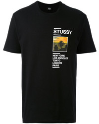 T-shirt imprimé noir Stussy