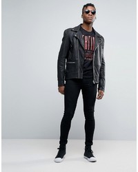 T-shirt imprimé noir Asos