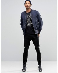 T-shirt imprimé noir Asos