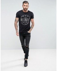 T-shirt imprimé noir Asos