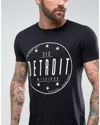 T-shirt imprimé noir Asos