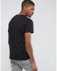 T-shirt imprimé noir Pull&Bear