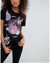 T-shirt imprimé noir Asos