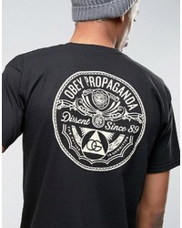 T-shirt imprimé noir Obey