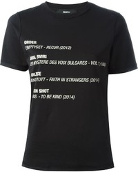 T-shirt imprimé noir Yang Li
