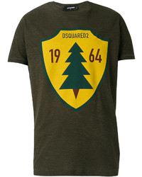 T-shirt imprimé olive DSQUARED2