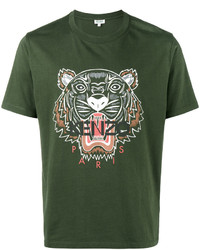 T-shirt imprimé olive Kenzo