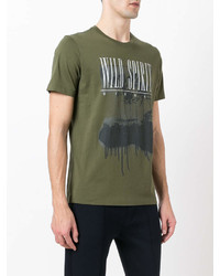 T-shirt imprimé olive Diesel