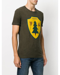 T-shirt imprimé olive DSQUARED2