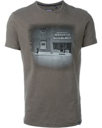 T-shirt imprimé olive Woolrich