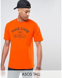T-shirt imprimé orange Asos