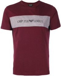 T-shirt imprimé pourpre foncé Emporio Armani