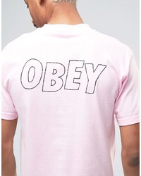 T-shirt imprimé rose Obey