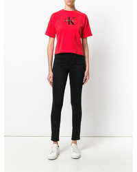 T-shirt imprimé rouge Calvin Klein