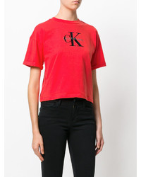 T-shirt imprimé rouge Calvin Klein