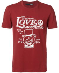 T-shirt imprimé rouge Love Moschino
