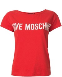 T-shirt imprimé rouge Love Moschino