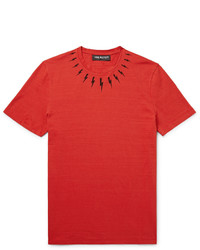 T-shirt imprimé rouge Neil Barrett