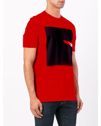 T-shirt imprimé rouge Maison Margiela