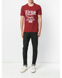 T-shirt imprimé rouge Love Moschino