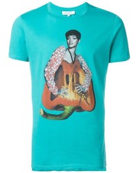 T-shirt imprimé turquoise Les Benjamins