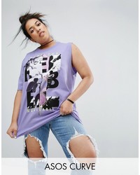 T-shirt imprimé violet clair Asos